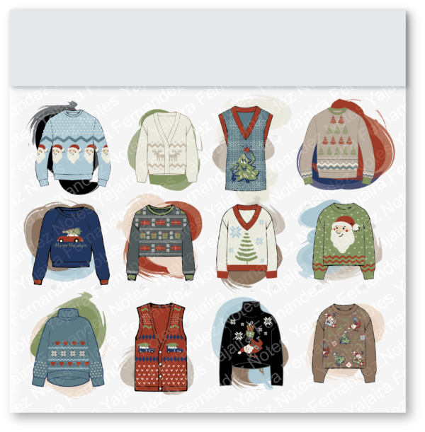 Pretty Ugly Christmas Sweater DPSC1: Digital Planner Sticker Collection
