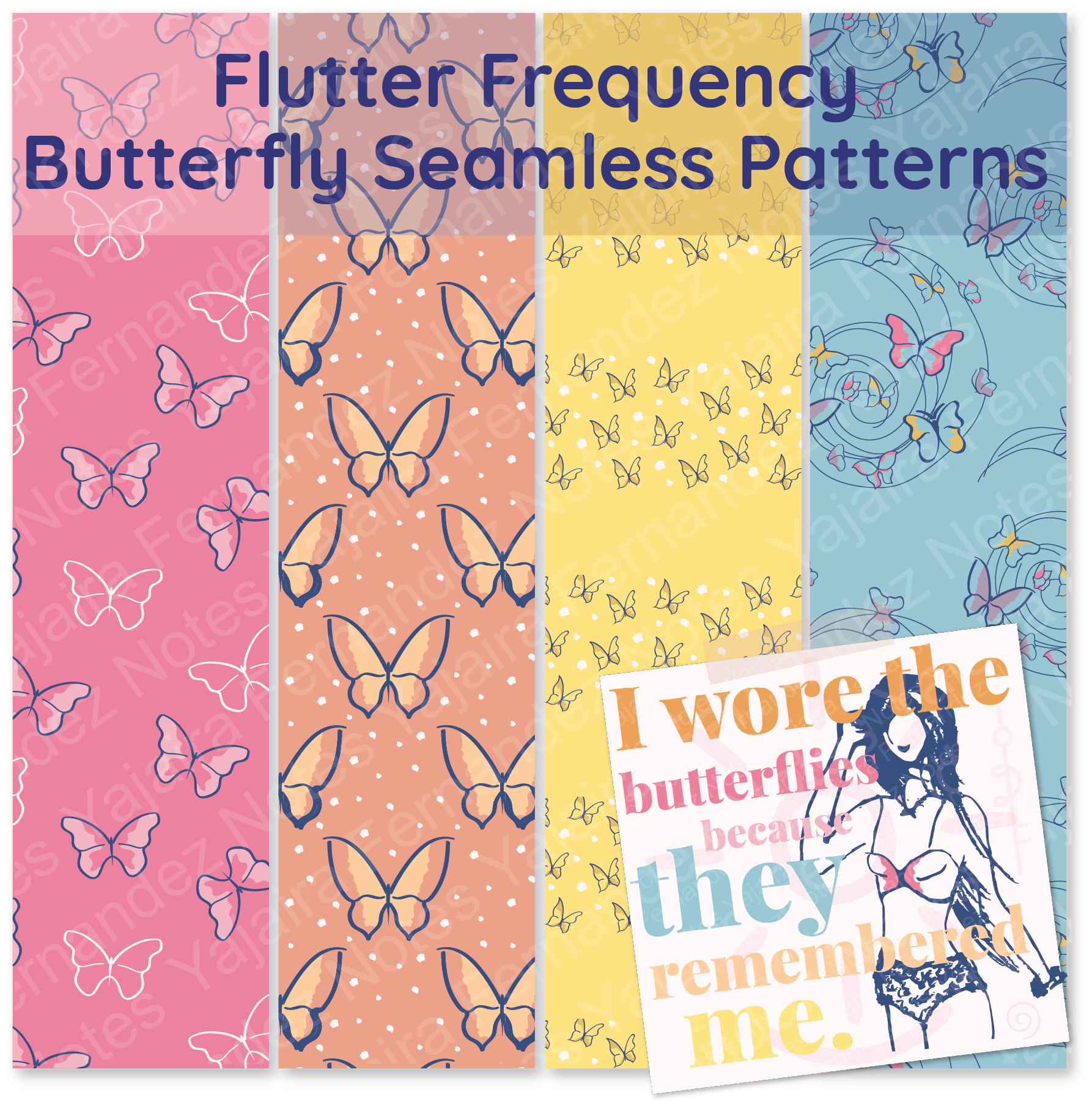Flutter Frequency: Butterfly Seamless Patterns (Mini Set)